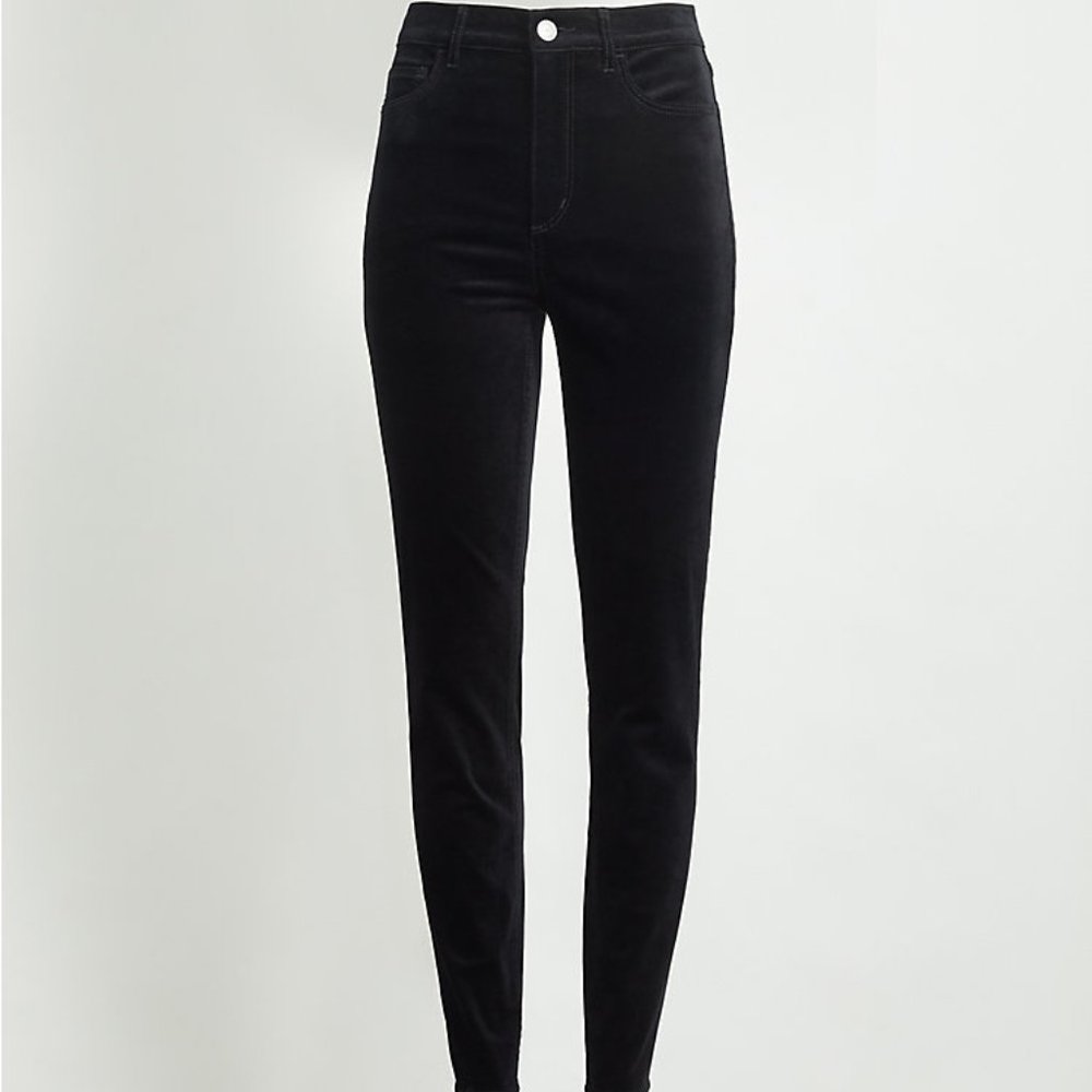 High waist skinny VELVET pants
